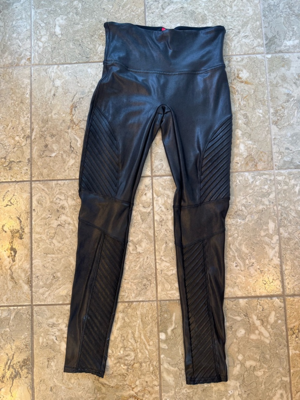 Black Faux Leather Moto Leggings